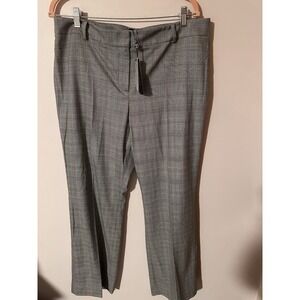 Talbots Black & White Glen Plaid Pants Size 14 Cotton Blend 31 Inch Inseam NWT